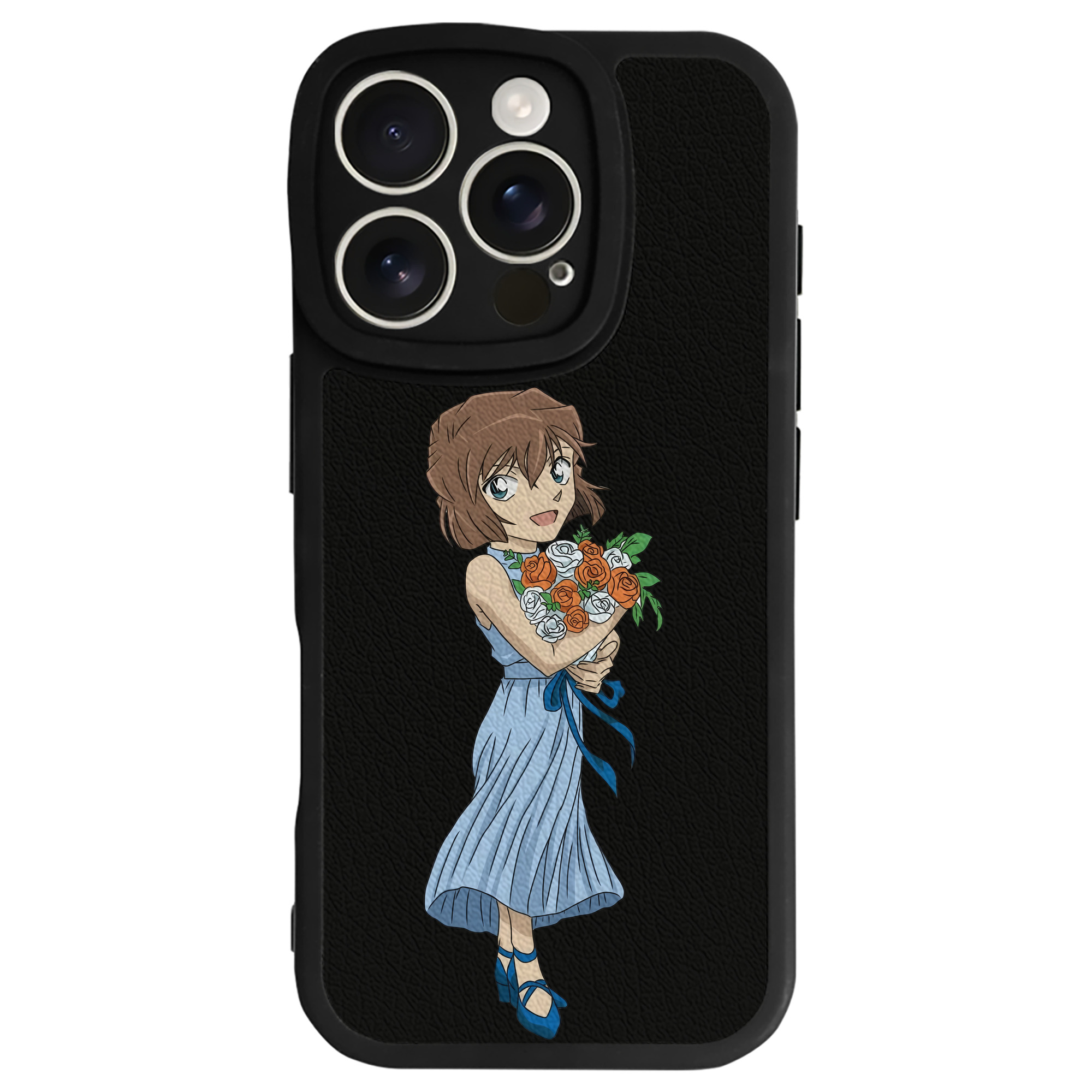 （画像用） 名探偵コナン 灰原 哀 はいばら あい Detective Conan Anita Hailey、Vi Graythorn Haibara Ai 【iPhone 16シリーズ対応】シリコンスマホケース（レザー調） 材質：シリコン
